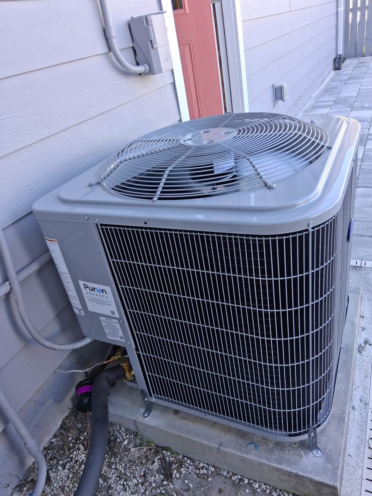 Puron AC condenser unit installed by Trade Pro Services