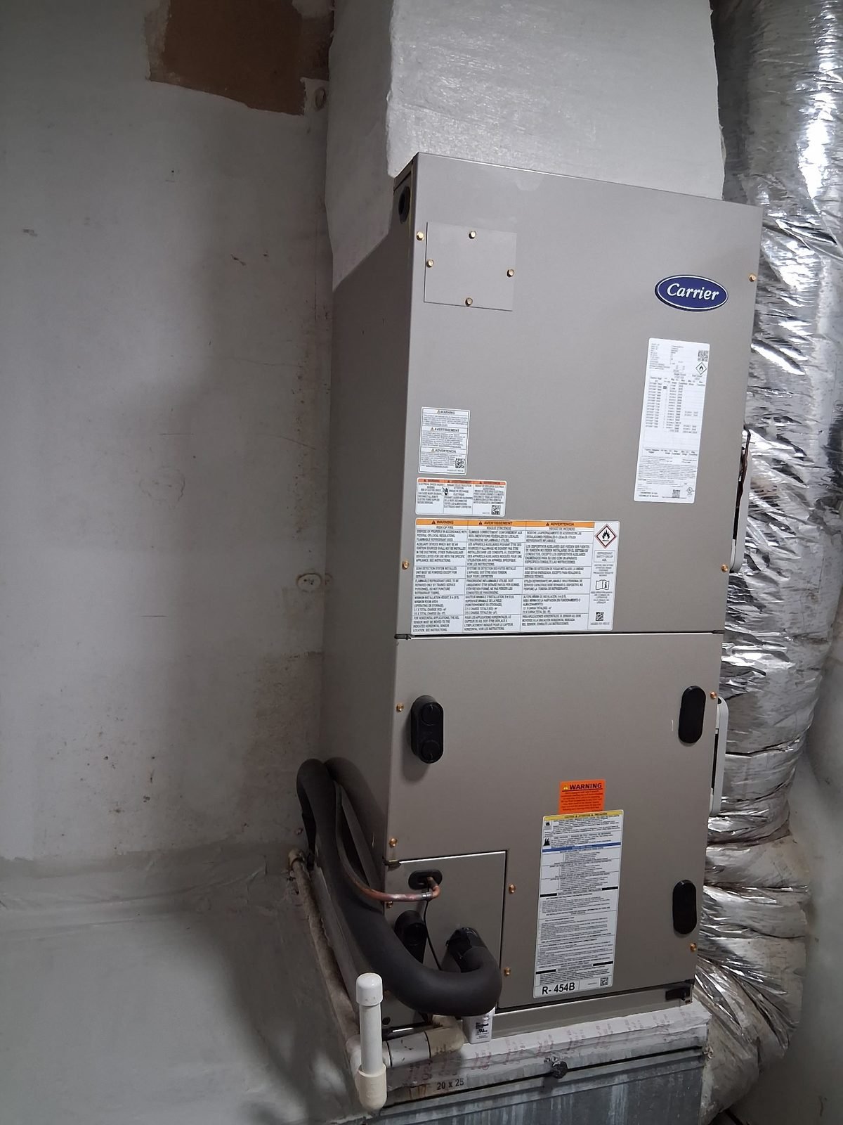 Carrier air handler installation by Trade Pro Services