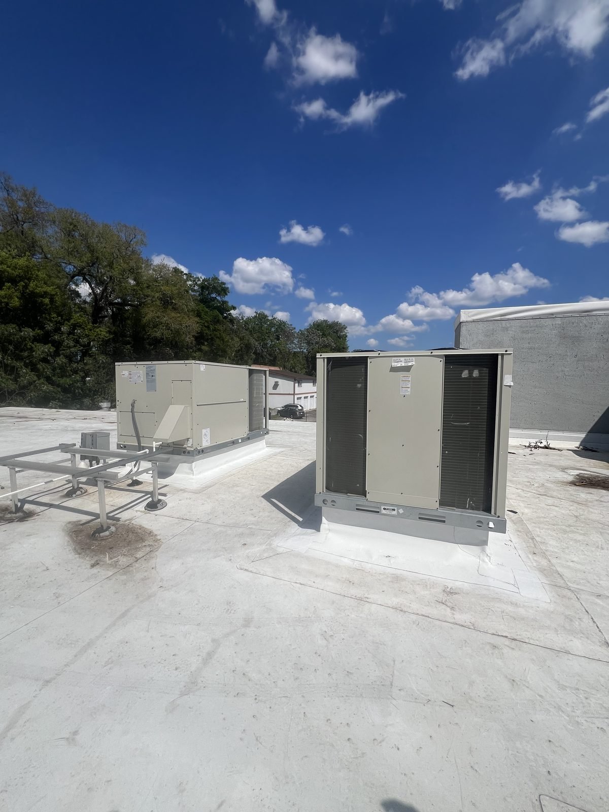 Commercial rooftop HVAC units installed by Trade Pro Services